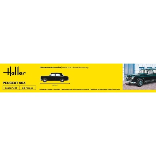 STARTER KIT Peugeot 403, 1/43 - Heller 56161