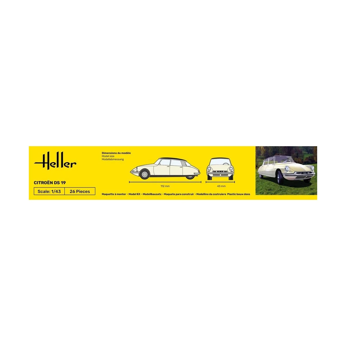 STARTER KIT Citroen DS 19, 1/43 - Heller 56162