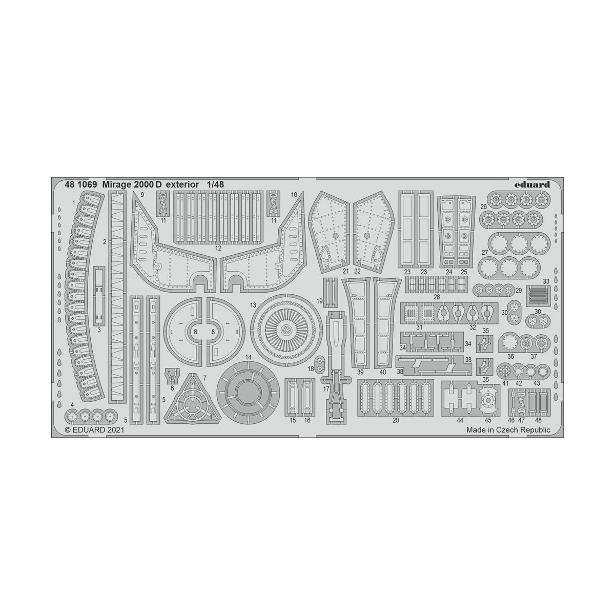 Mirage 2000D exterior for KINETIC, 1/48 - Eduard Accessories 481069