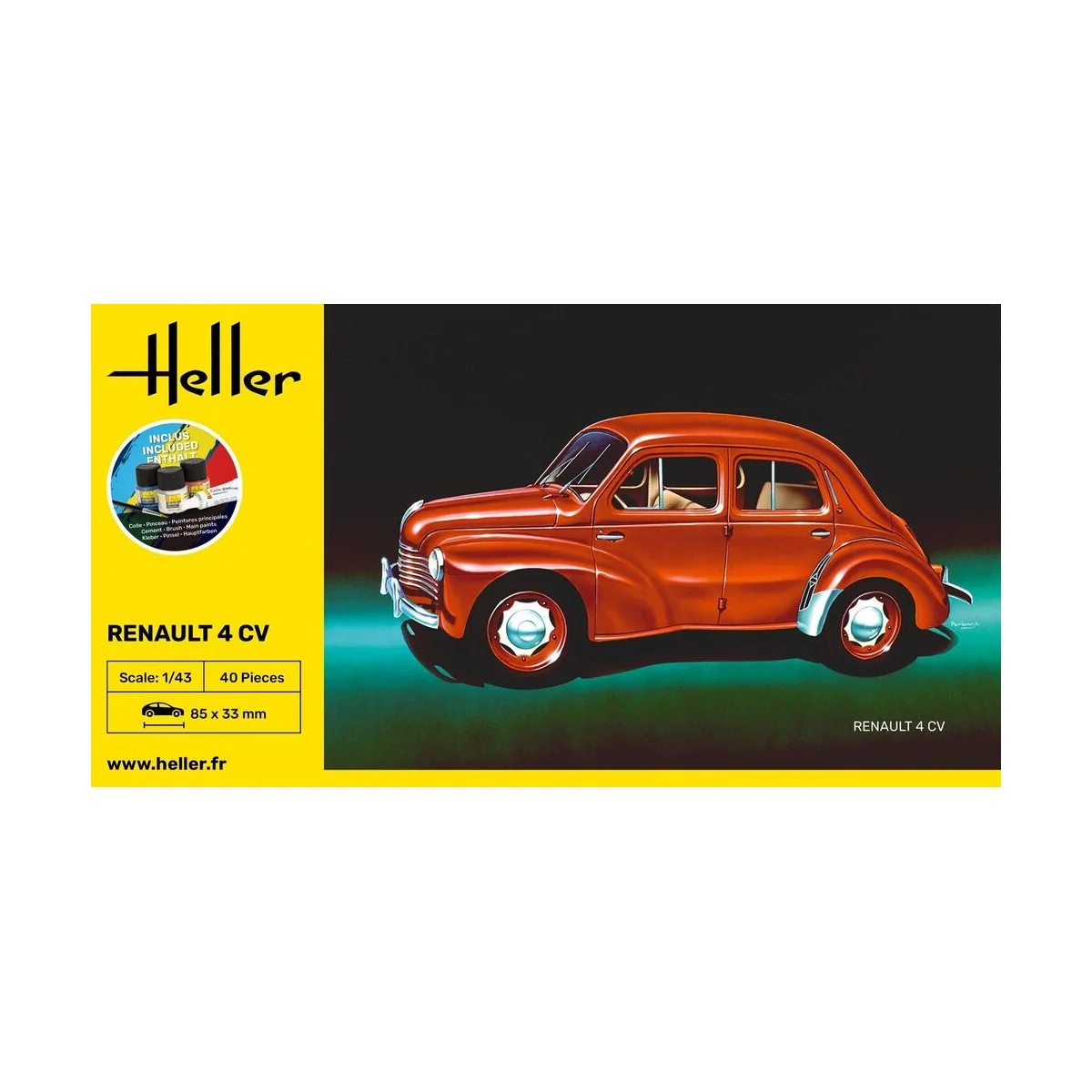 STARTER KIT Renault 4 CV, 1/43 - Heller 56174