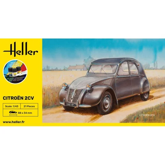 STARTER KIT Citroen 2 CV, 1/43 - Heller 56175