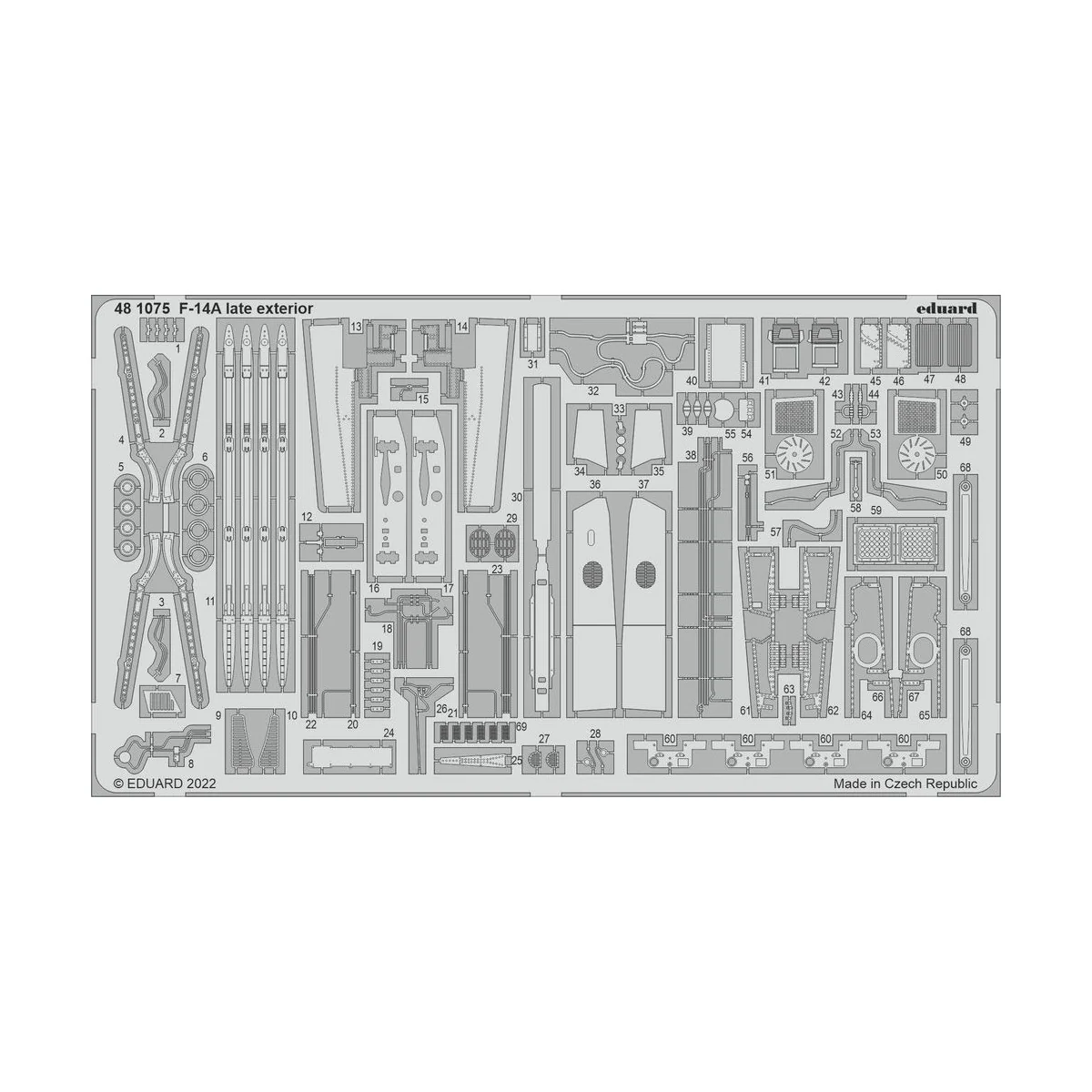 F-14A late exterior for TAMIYA, 1/48 - Eduard Accessories 481075