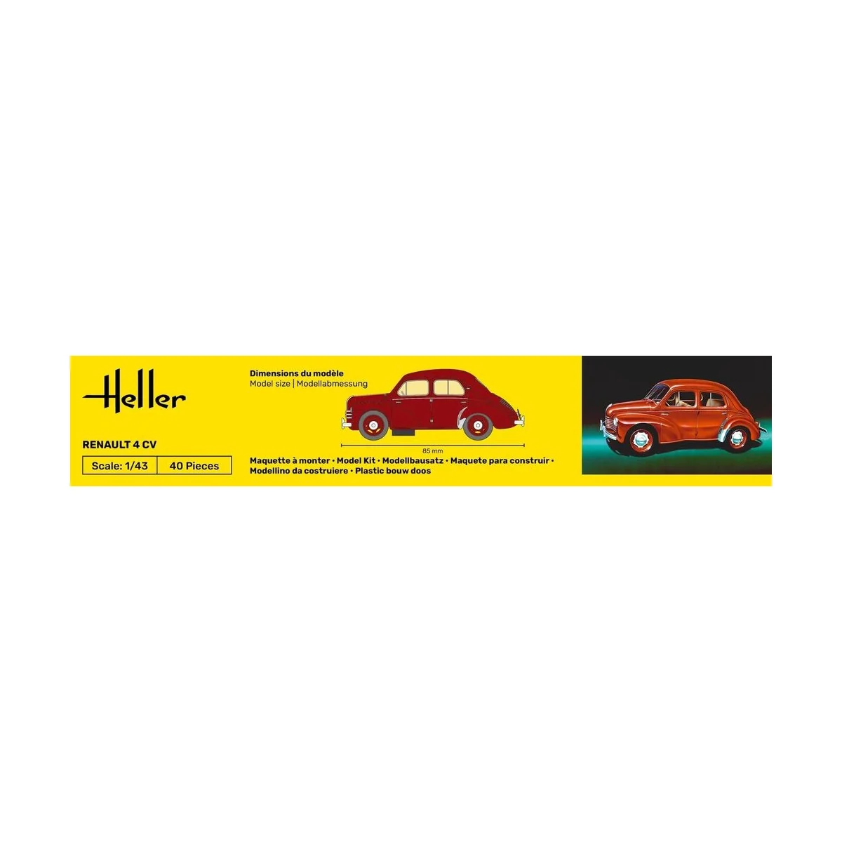 STARTER KIT Renault 4 CV, 1/43 - Heller 56174