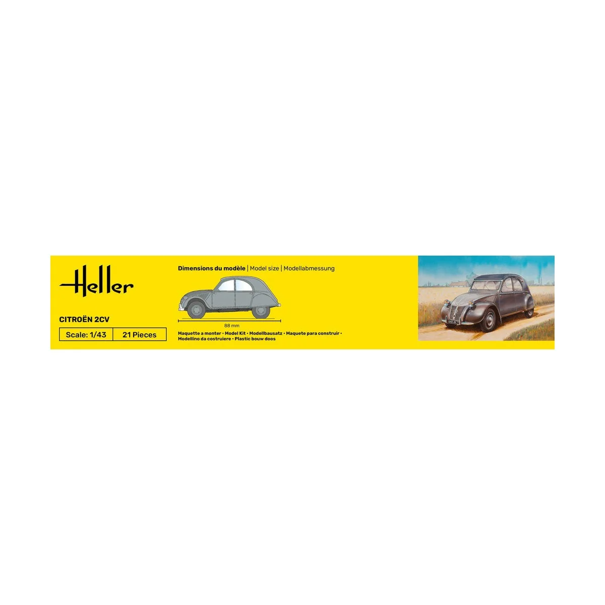 STARTER KIT Citroen 2 CV, 1/43 - Heller 56175