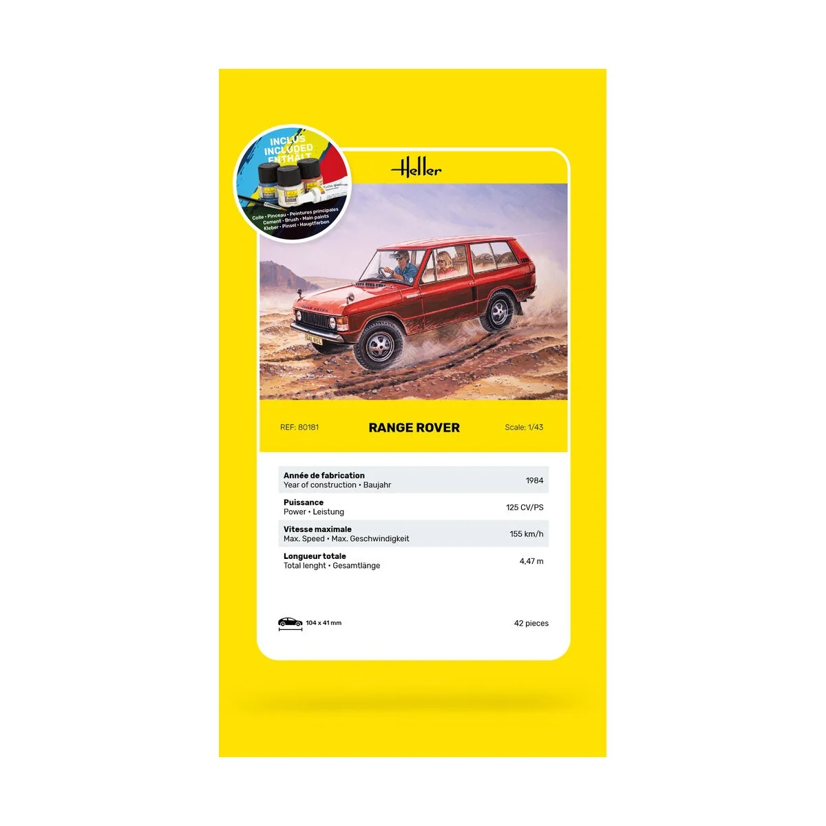 STARTER KIT Range Rover, 1/43 - Heller 56181