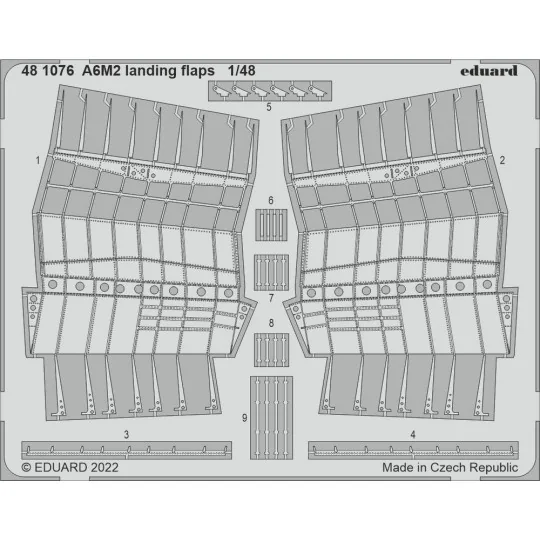 A6M2 landing flaps for EDUARD, 1/48 - Eduard Accessories 481076