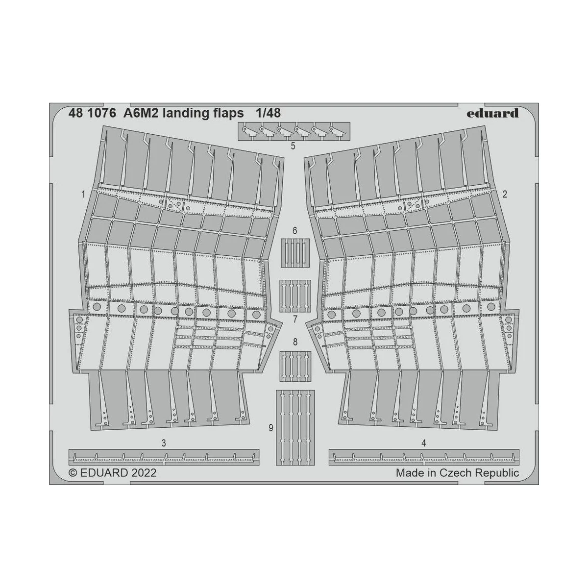 A6M2 landing flaps for EDUARD, 1/48 - Eduard Accessories 481076