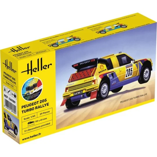 STARTER KIT Peugeot 205 Turbo Rallye, 1/43 - Heller 56189
