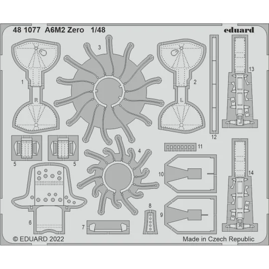 A6M2 Zero for EDUARD, 1/48 - Eduard Accessories 481077