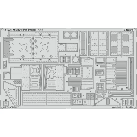 Mi-24D cargo interior for TRUMPETER, 1/48 - Eduard Accessories 481078