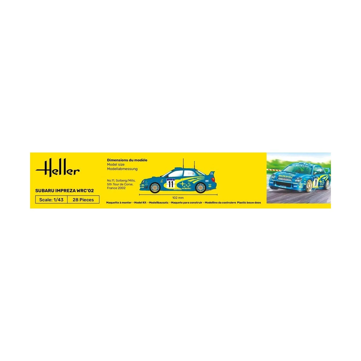 STARTER KIT Impreza WRC'02, 1/43 - Heller 56199
