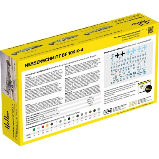 STARTER KIT Messerschmitt Bf 109 K-4, 1/72 - Heller 56229
