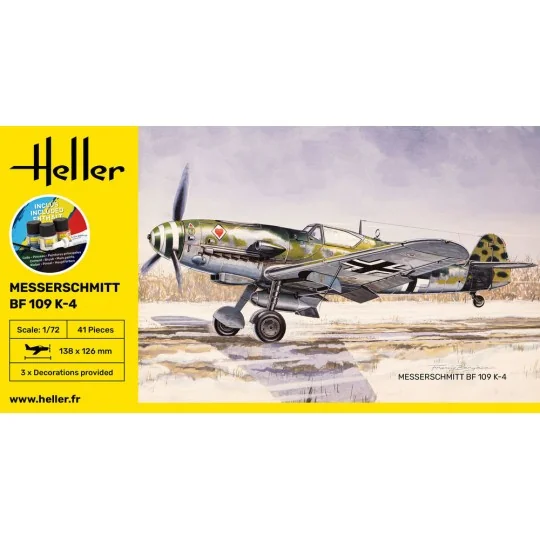 STARTER KIT Messerschmitt Bf 109 K-4, 1/72 - Heller 56229