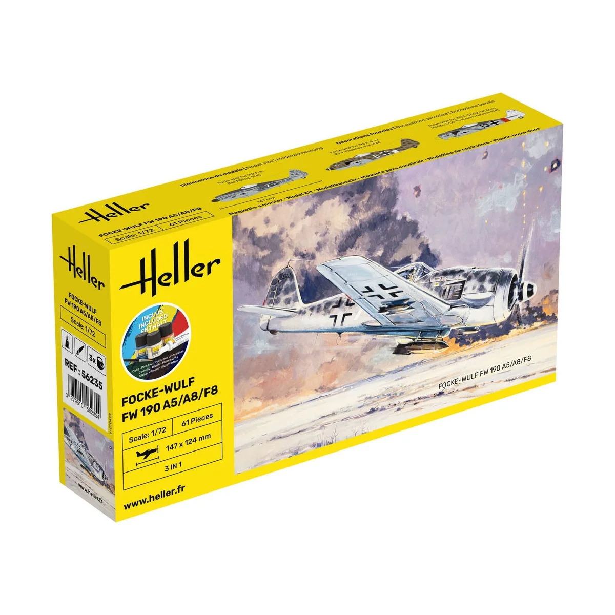 STARTER KIT FW 190 A5/A8/F8, 1/72 - Heller 56235