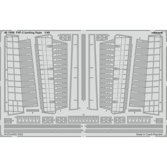 F4F-3 landing flaps, 1/48 - Eduard Accessories 481086