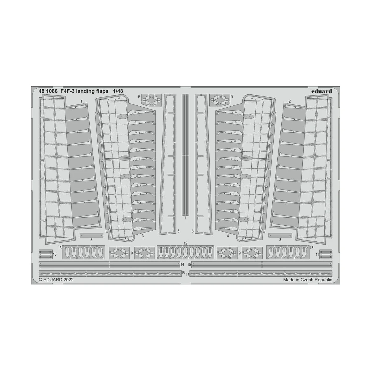 F4F-3 landing flaps - Eduard Accessories 481086