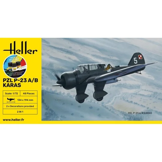 STARTER KIT PZL 23 Karas, 1/72 - Heller 56247