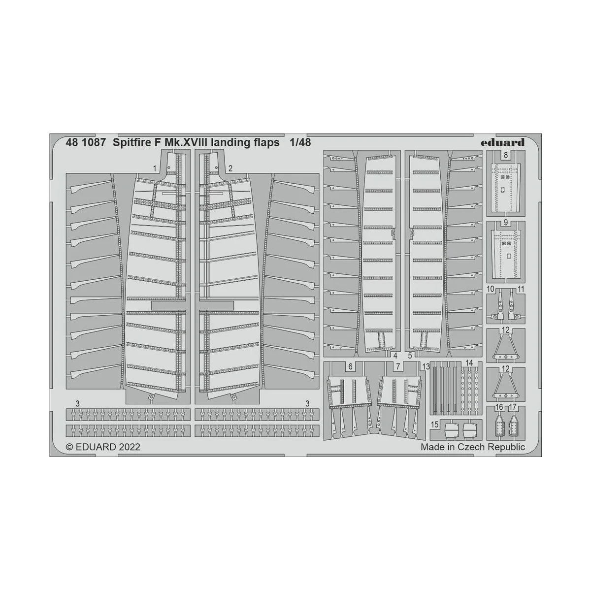 Spitfire F Mk.XVIII landing flaps - Eduard Accessories 481087
