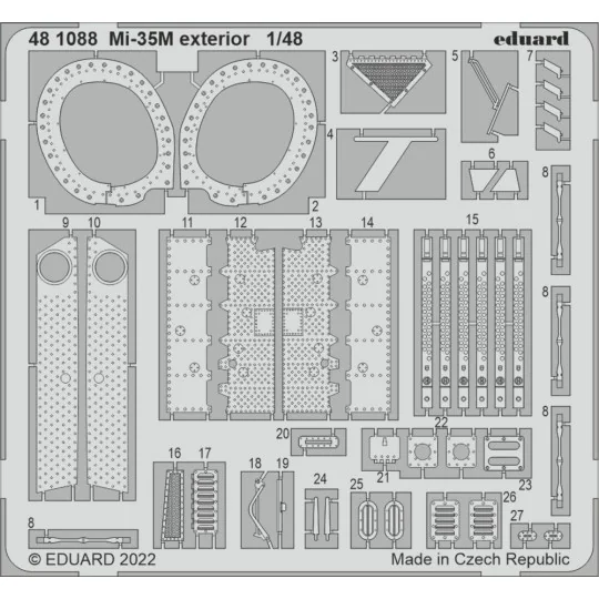 Mi-35M exterior for ZVEZDA, 1/48 - Eduard Accessories 481088