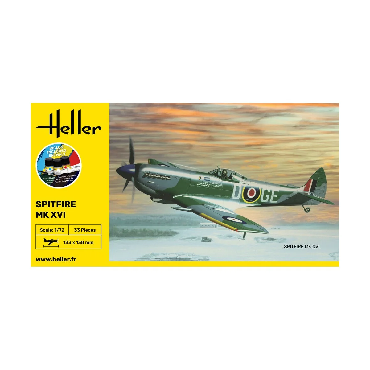STARTER KIT Spitfire, 1/72 - Heller 56282
