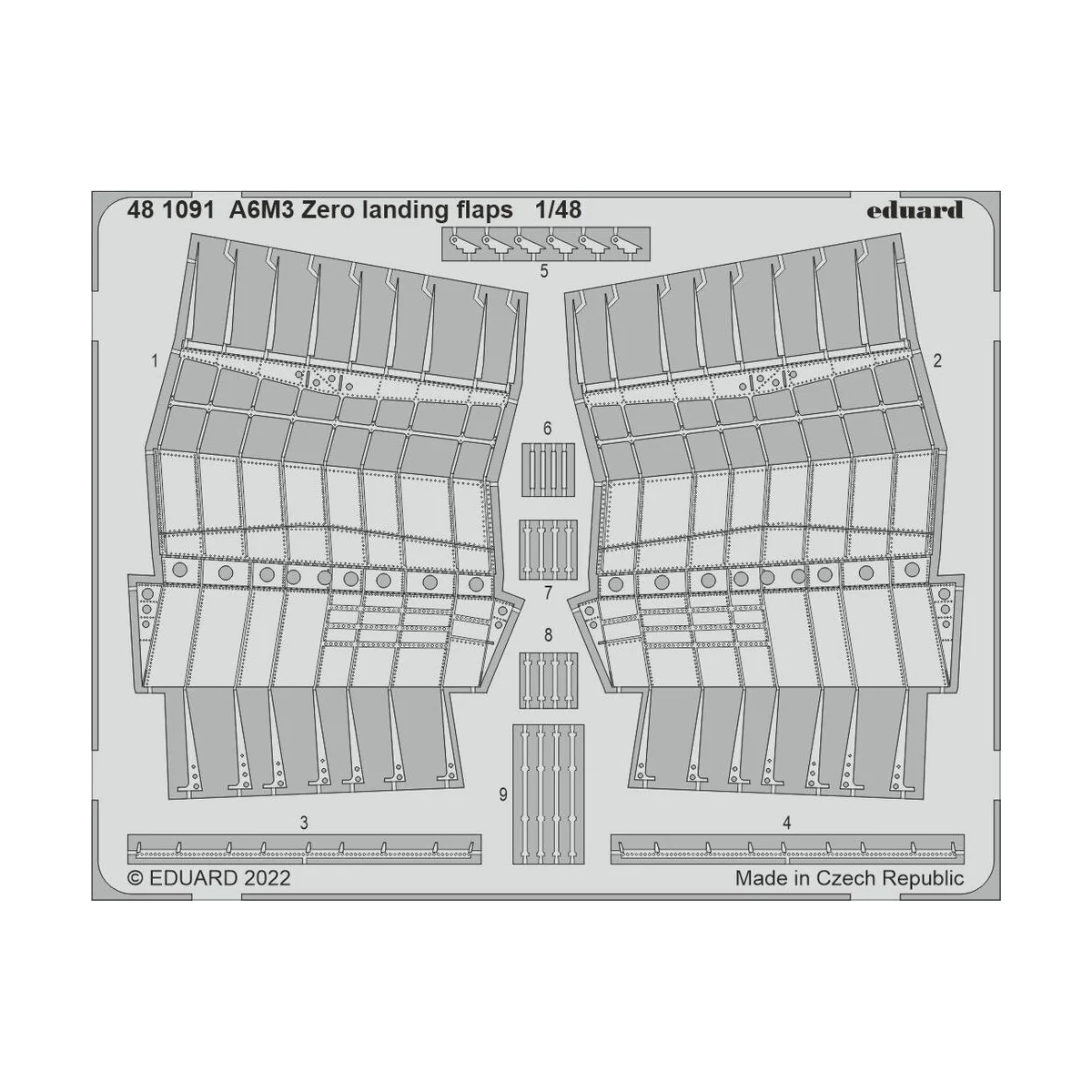 A6M3 Zero landing flaps for EDUARD - Eduard Accessories 481091