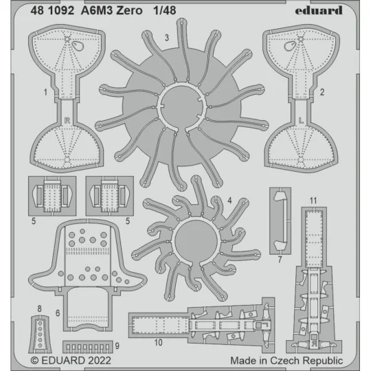 A6M3 Zero for EDUARD, 1/48 - Eduard Accessories 481092