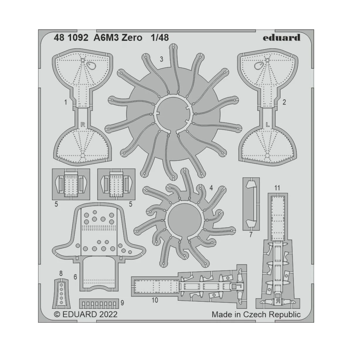 A6M3 Zero for EDUARD, 1/48 - Eduard Accessories 481092