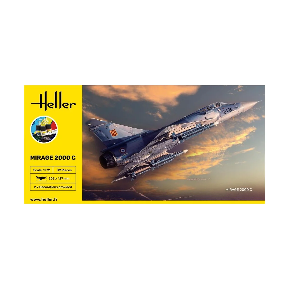 STARTER KIT Mirage 2000 C, 1/72 - Heller 56303