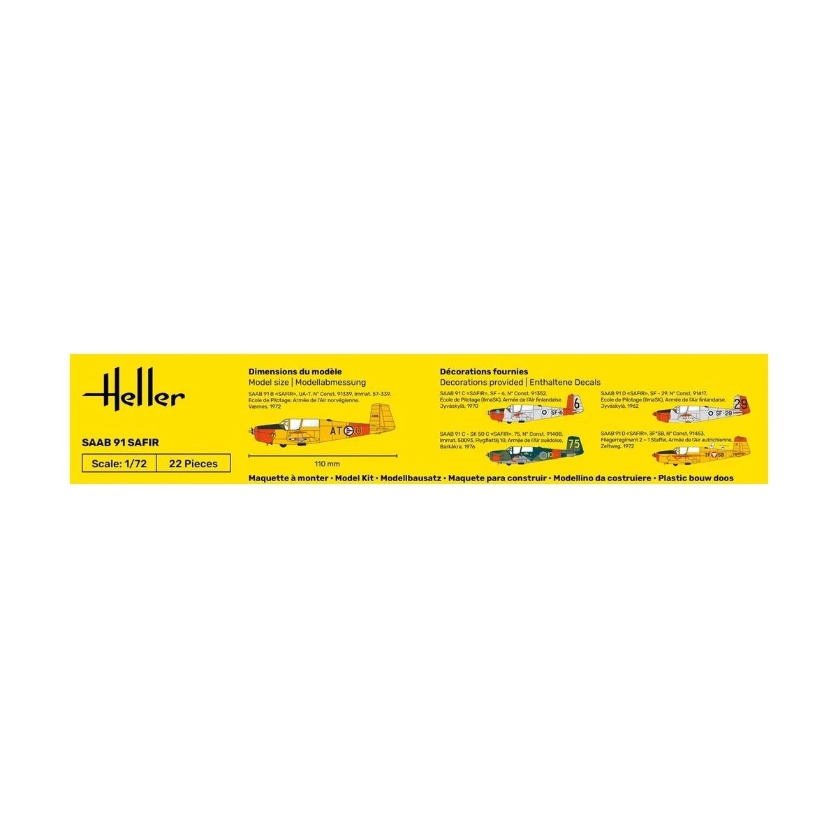 STARTER KIT SAFIR 91, 1/72 - Heller 56287