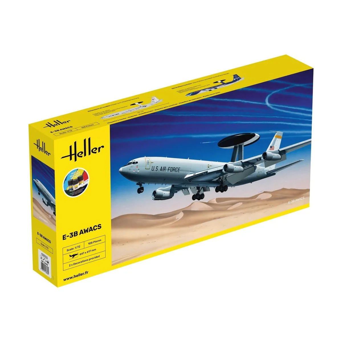 STARTER KIT E-3B Awacs, 1/72 - Heller 56308