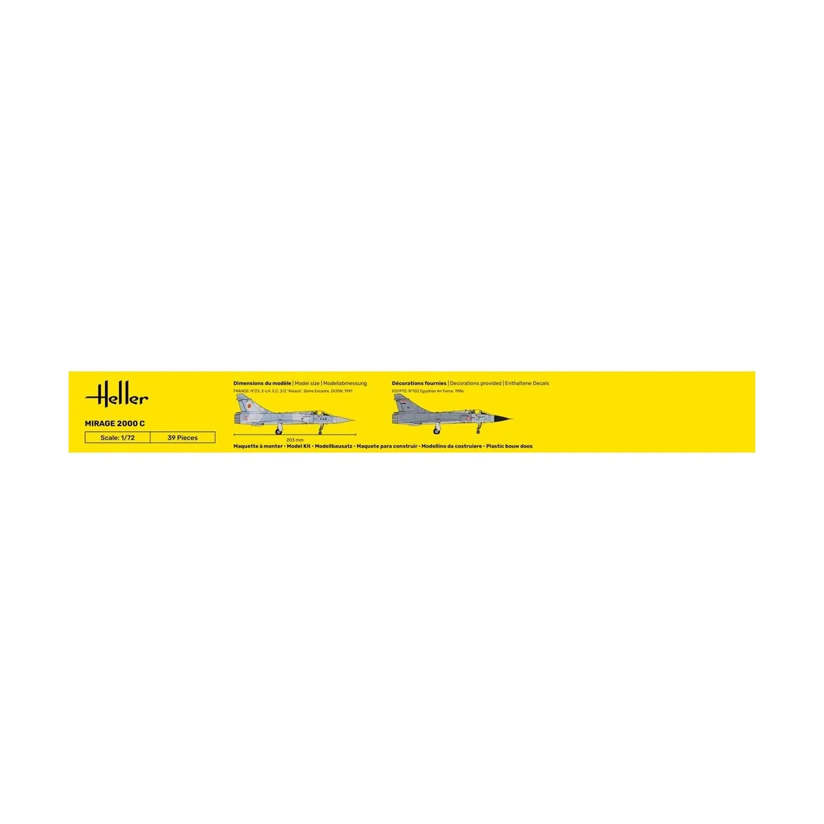 STARTER KIT Mirage 2000 C, 1/72 - Heller 56303