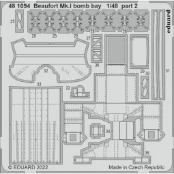 Beaufort Mk.I bomb bay for ICM, 1/48 - Eduard Accessories 481094