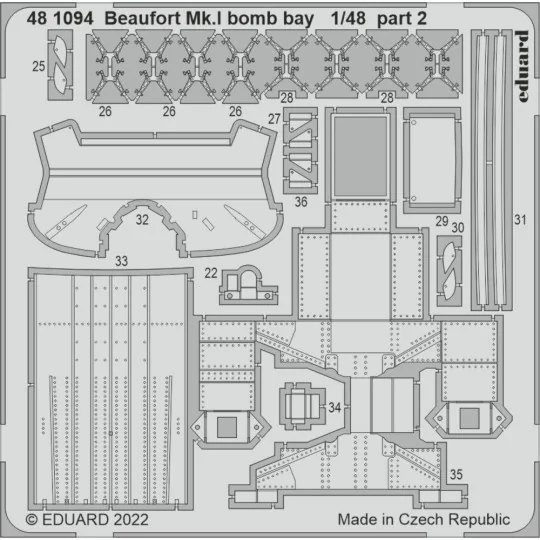 Beaufort Mk.I bomb bay for ICM - Eduard Accessories 481094