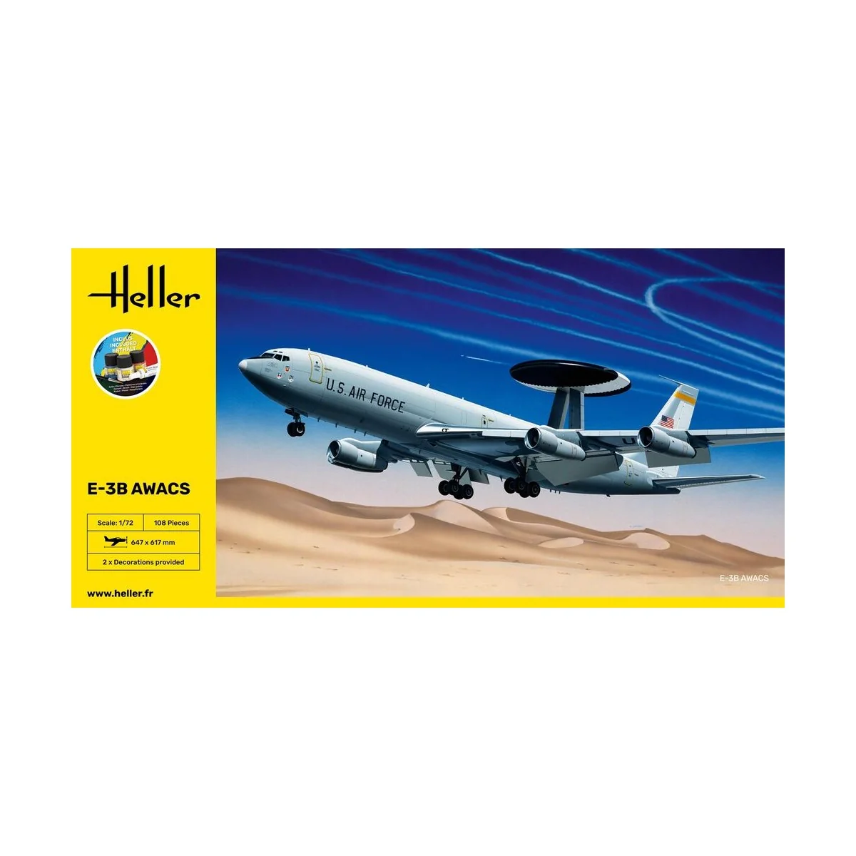 STARTER KIT E-3B Awacs, 1/72 - Heller 56308