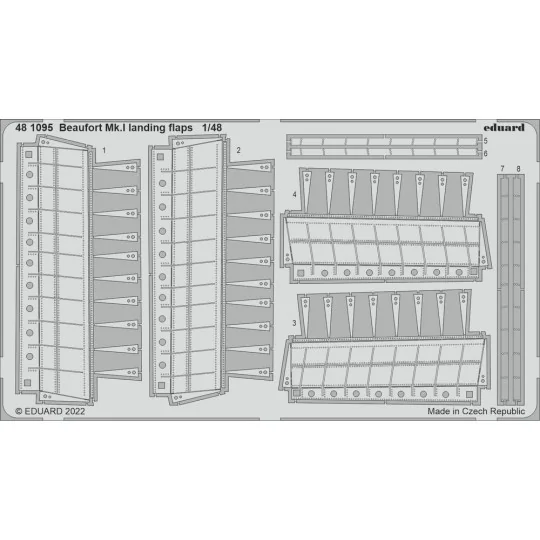 Beaufort Mk.I landing flaps for ICM, 1/48 - Eduard Accessories 481095