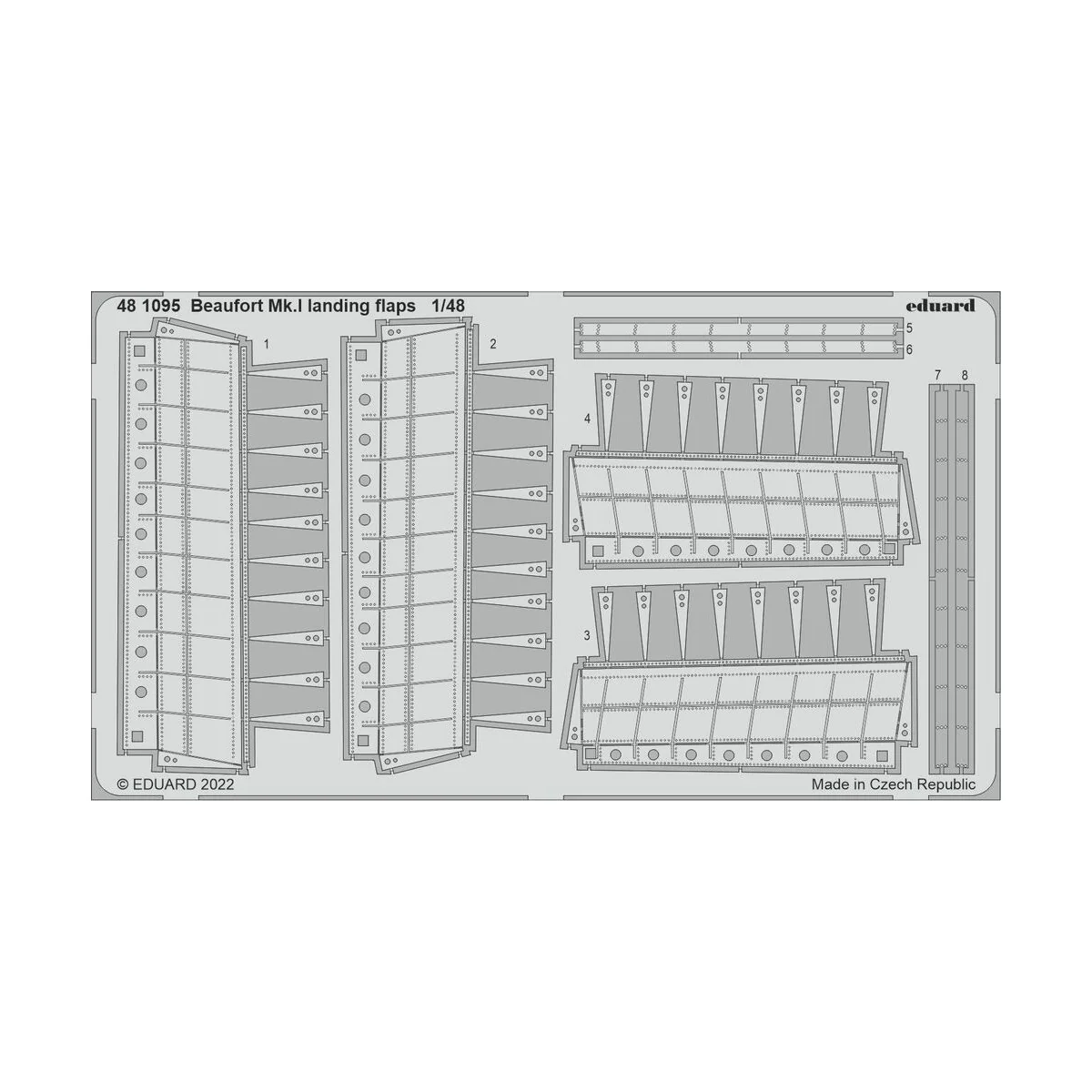 Beaufort Mk.I landing flaps for ICM, 1/48 - Eduard Accessories 481095