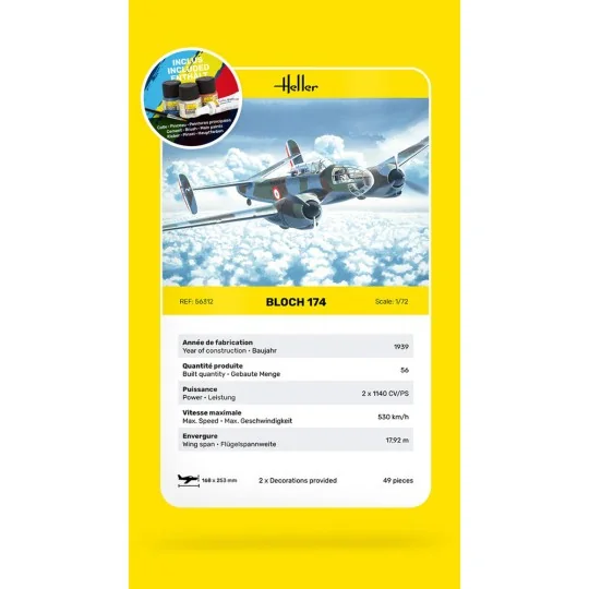 STARTER KIT Bloch 174, 1/72 - Heller 56312