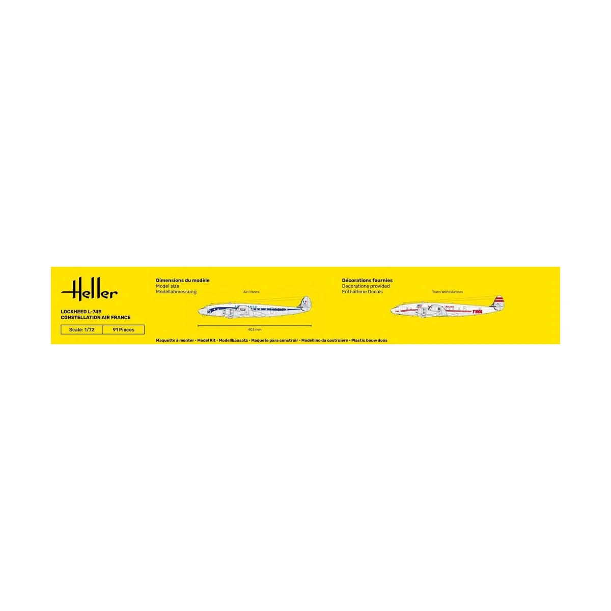 STARTER KIT L-749 Constellation A.F., 1/72 - Heller 56310