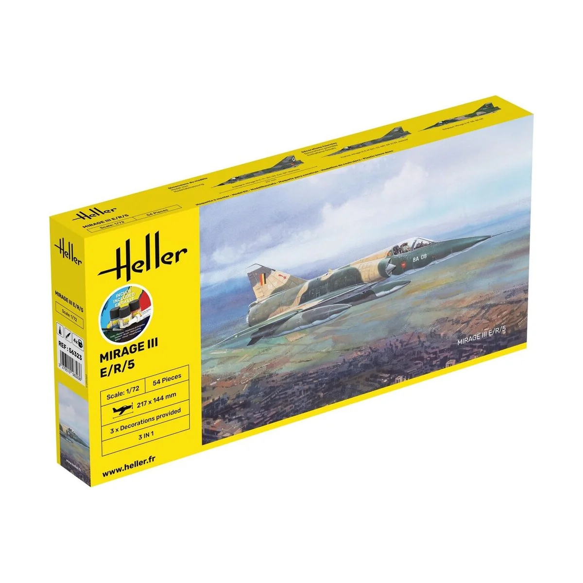 STARTER KIT Mirage III E, 1/72 - Heller 56323