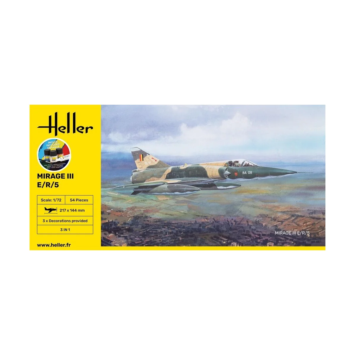 STARTER KIT Mirage III E, 1/72 - Heller 56323