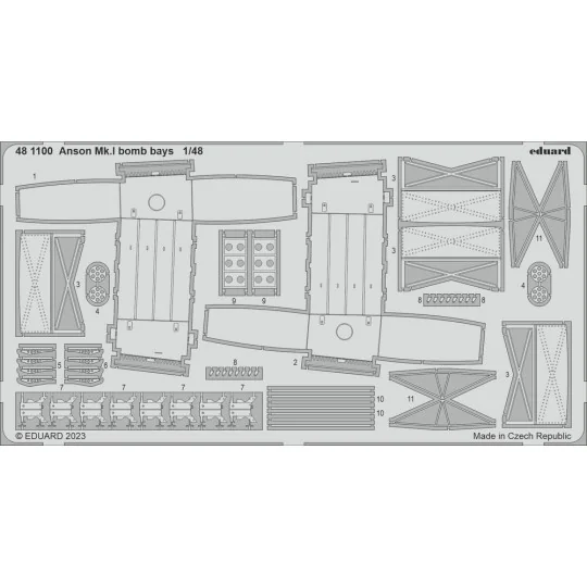 Anson Mk.I bomb bays 1/48 for AIRFIX, 1/48 - Eduard Accessories 481100 Anson Mk.I bomb bays 1/48 for AIRFIX, 1/48 - Eduard Accessories 481100