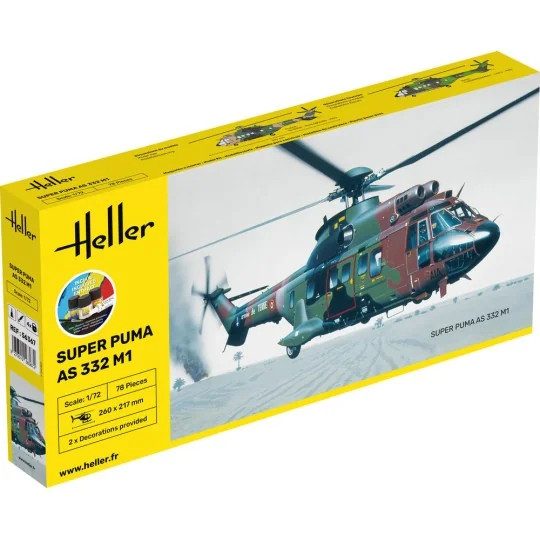 STARTER KIT Super Puma AS 332 M1, 1/72 - Heller 56367