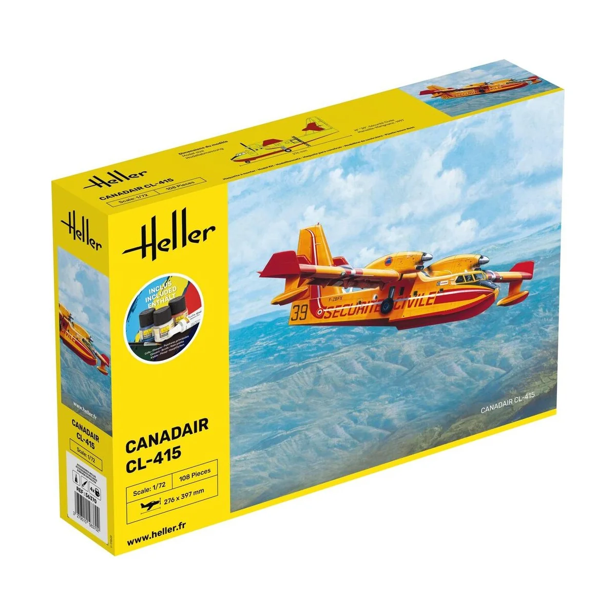 STARTER KIT Canadair CL-415, 1/72 - Heller 56370