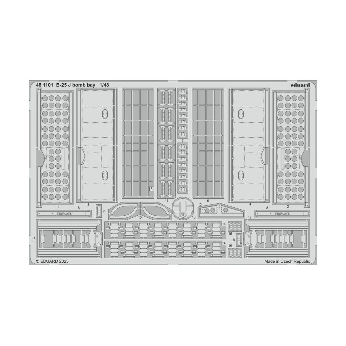 B-25J bomb bay 1/48 HKM - Eduard Accessories 481101