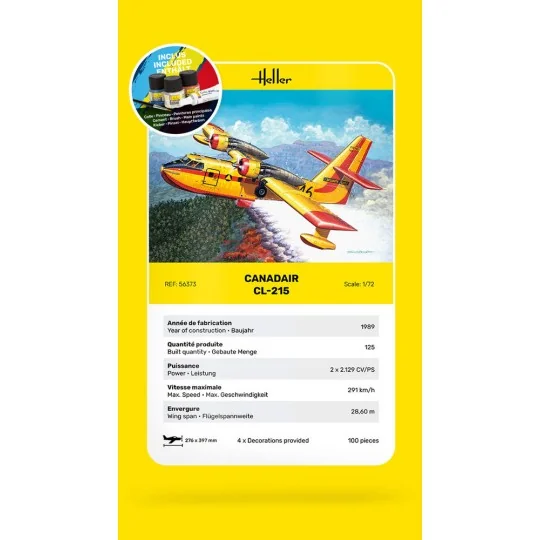 STARTER KIT Canadair CL-215, 1/72 - Heller 56373