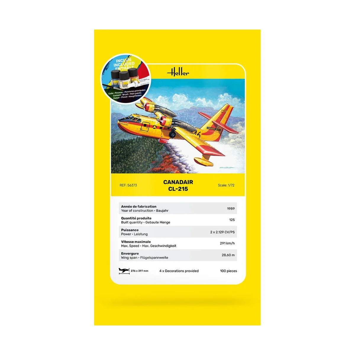 STARTER KIT Canadair CL-215, 1/72 - Heller 56373