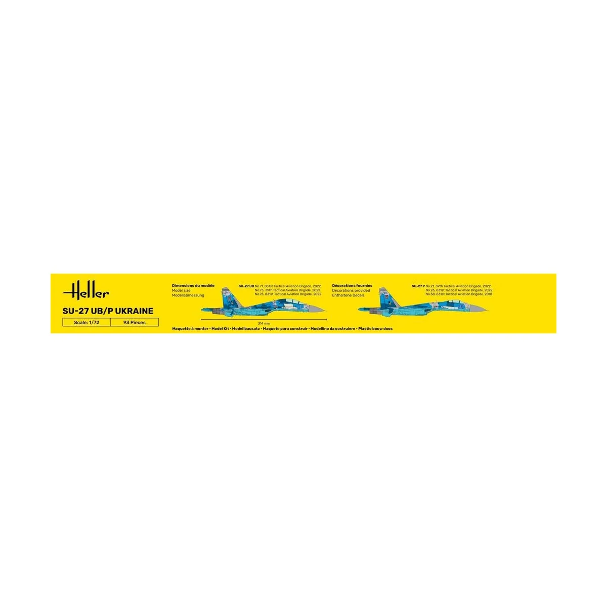 STARTER KIT SU-27 UB/P Ukraine, 1/72 - Heller 56371