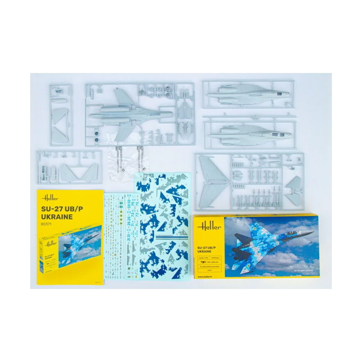 STARTER KIT SU-27 UB/P Ukraine, 1/72 - Heller 56371