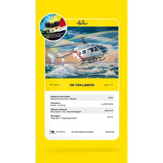 STARTER KIT UH-72A Lakota, 1/72 - Heller 56379