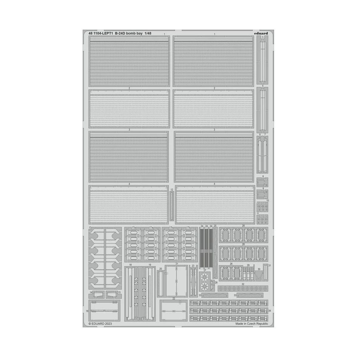 B-24D bomb bay 1/48 REVELL, 1/48 - Eduard Accessories 481104